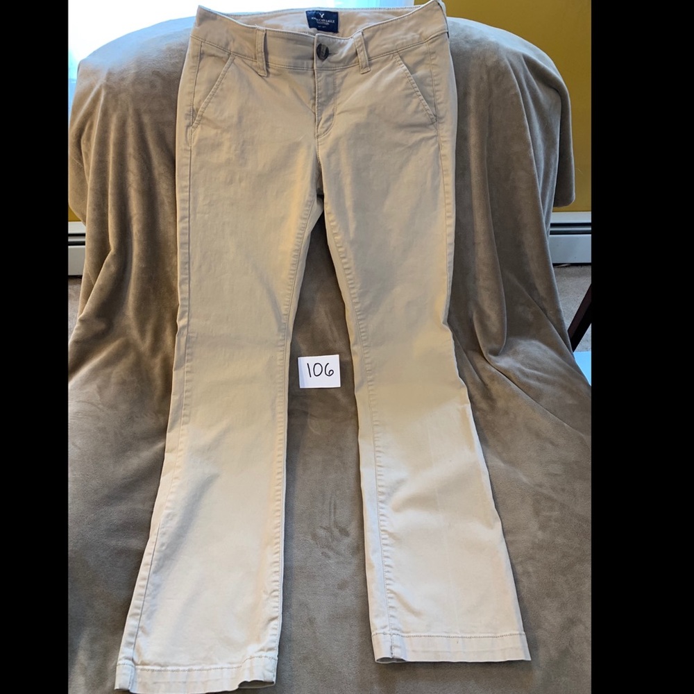 Tan American Eagle Pants Kick Boot Stretch Size 2